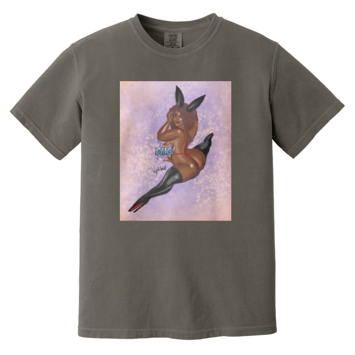 Lickety-Split - Comfort Colors 1717 - Pepper - exact saved CustomCat production render
