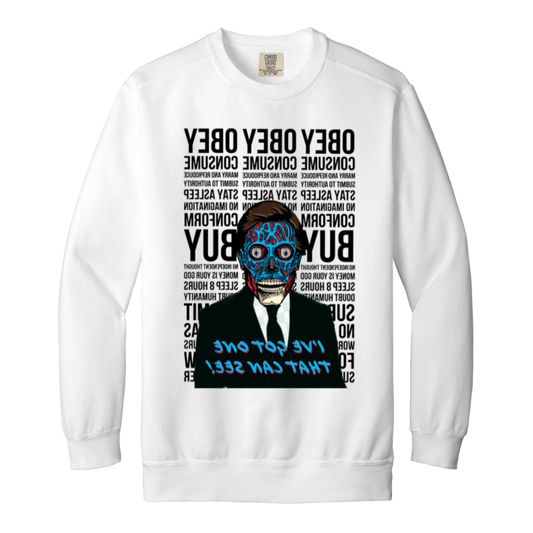 I've got one that can see — MIRRORVERSE — Comfort Colors 1566 heavyweight sweatshirt — White