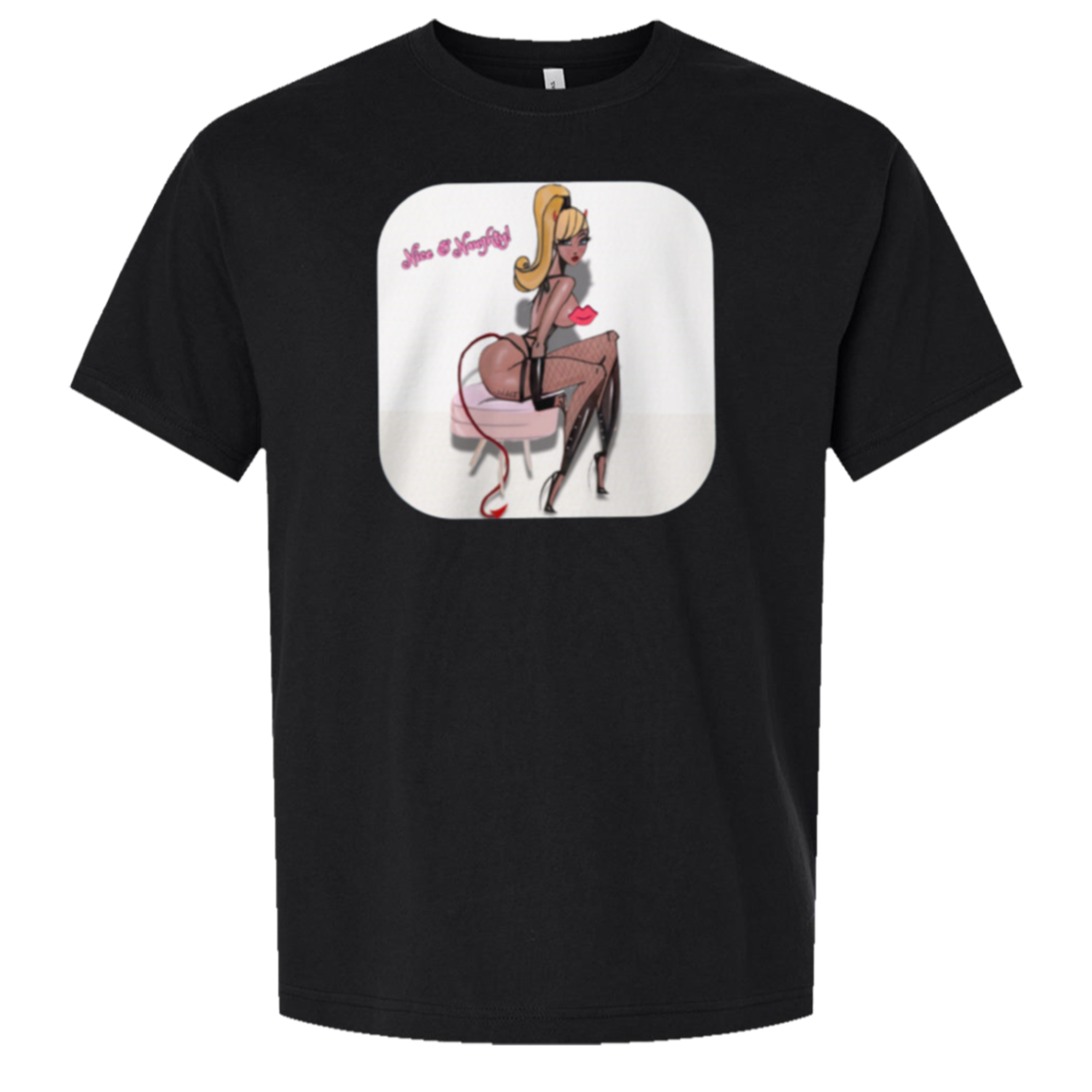 Nice & Naughty! - Oversized Tee - Black - exact CustomCat product preview