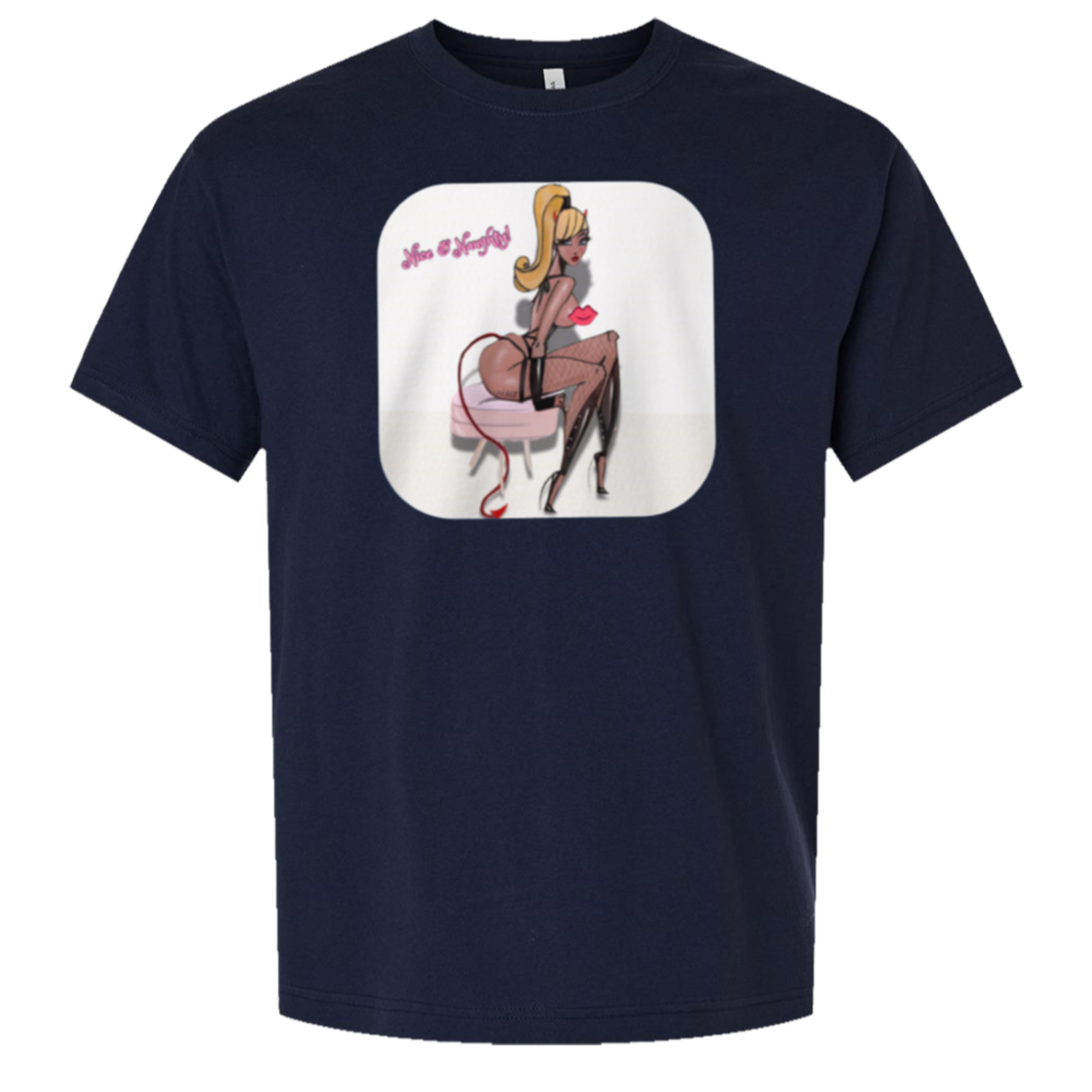 Nice & Naughty! - Oversized Tee - Navy - exact CustomCat product preview