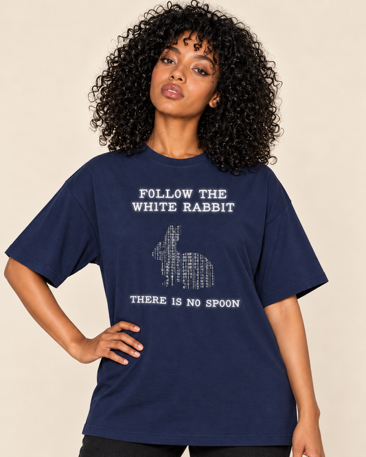 rabbit in Navy — existing Treattees model, close studio styling preview