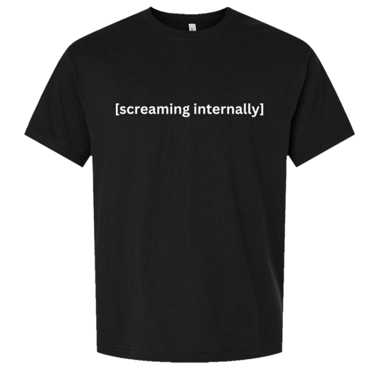 Screaming Internally oversized tee in black