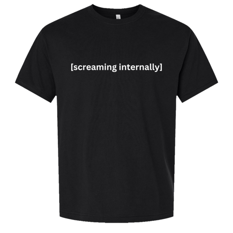 Screaming Internally oversized tee in black