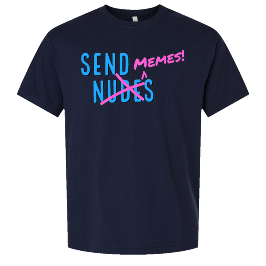 Send Memes navy oversized tee