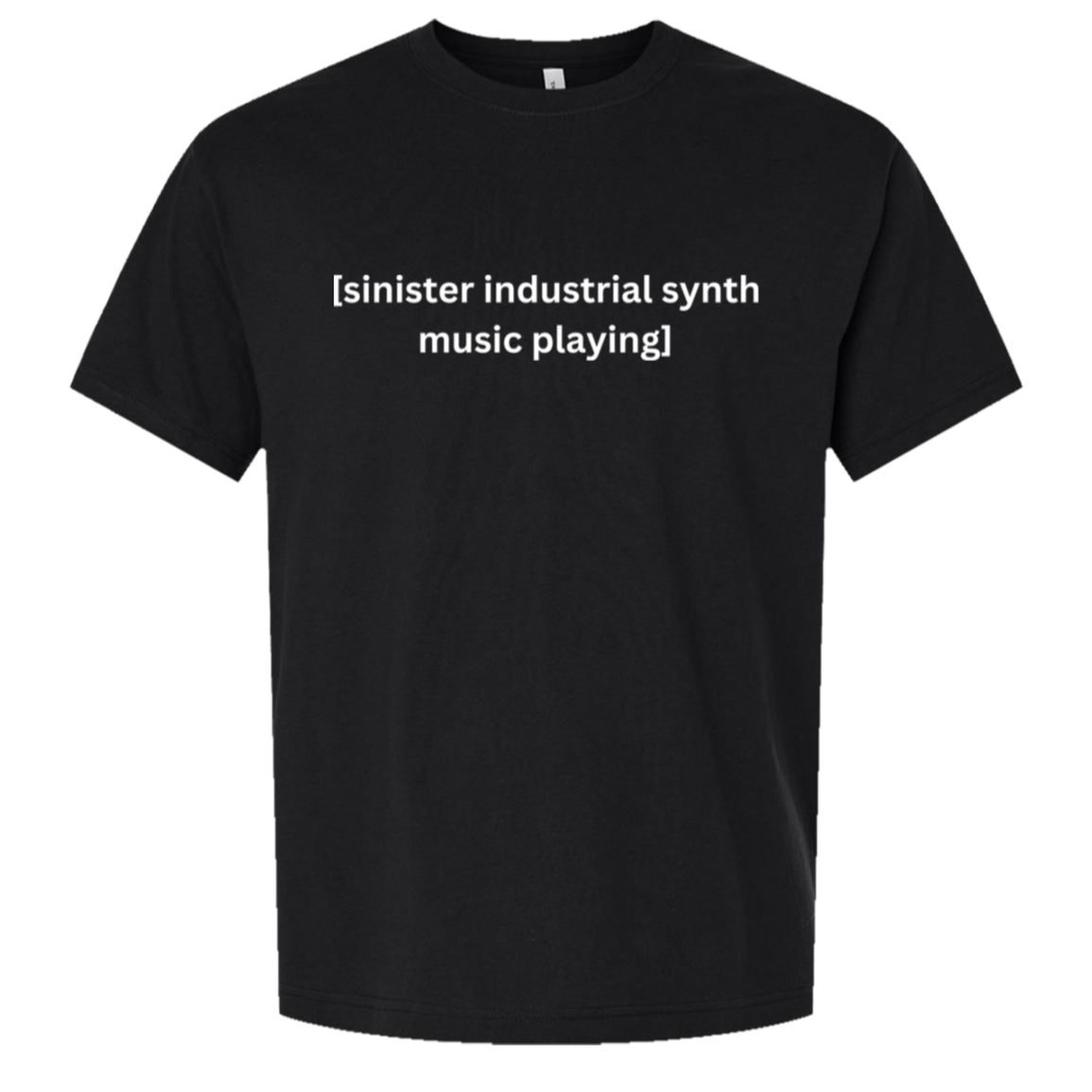 Sinister Industrial Synth Music Playing oversized tee in black
