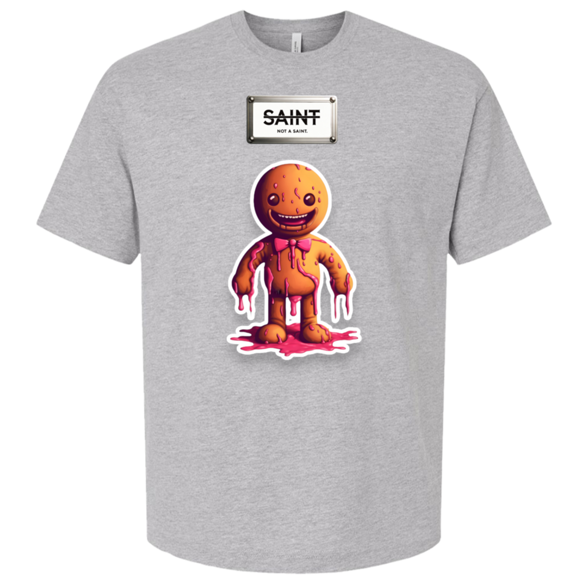 Spotted Ginger Dick on Athletic Heather Bella + Canvas 3010 oversized tee