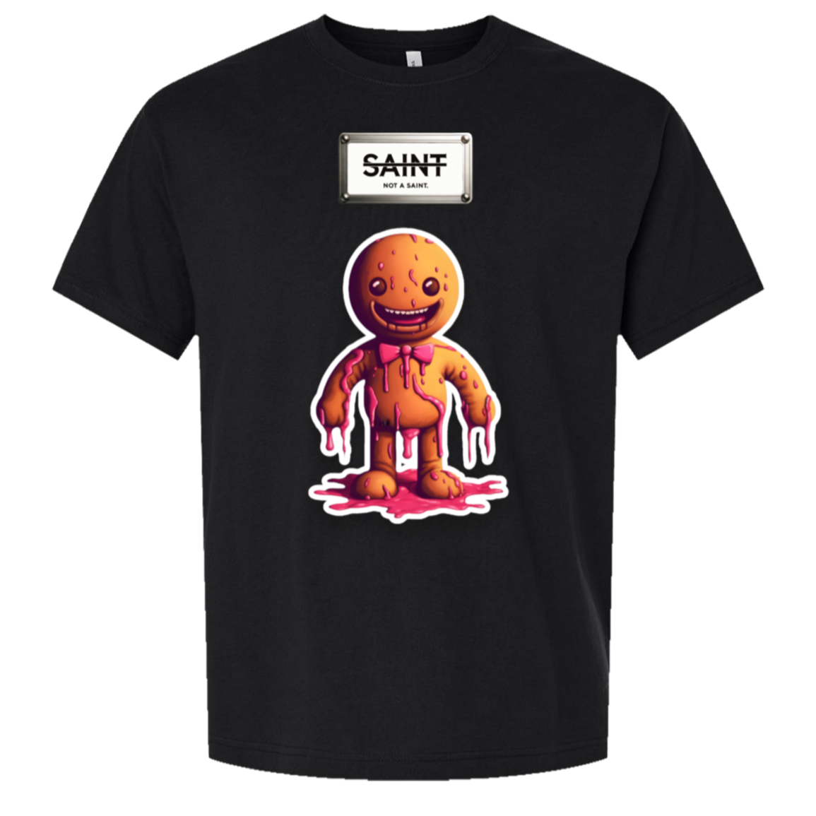 Spotted Ginger Dick artwork on Black Bella + Canvas 3010 oversized heavyweight tee