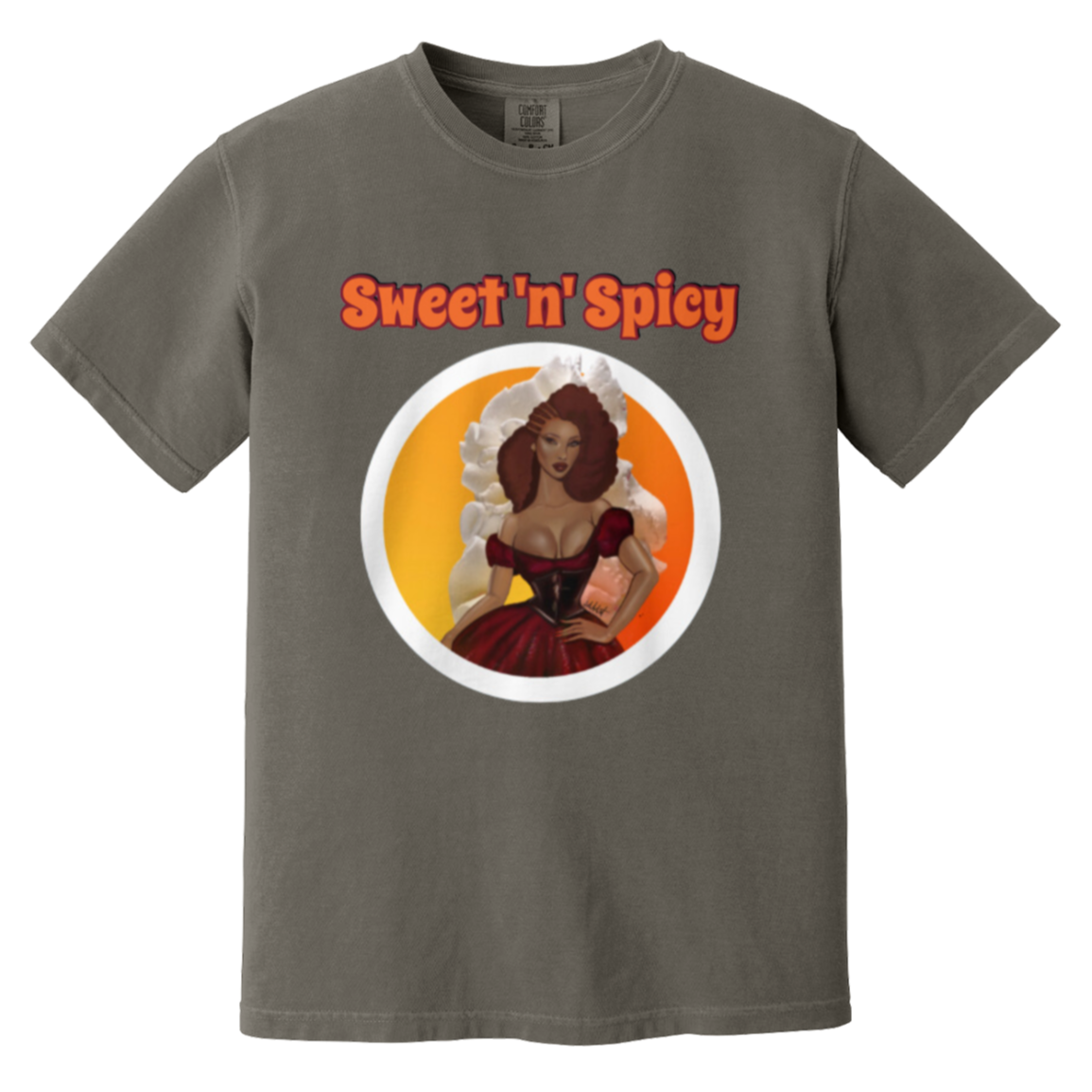 Sweet 'n' Spicy - Comfort Colors 1717 - Pepper - exact saved CustomCat production render