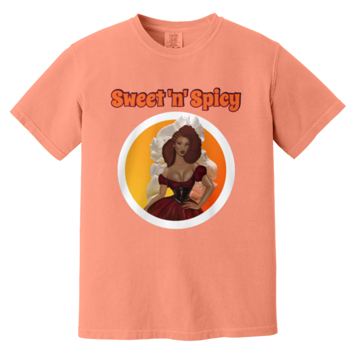 Sweet 'n' Spicy - Comfort Colors 1717 - Terracotta - exact saved CustomCat production render