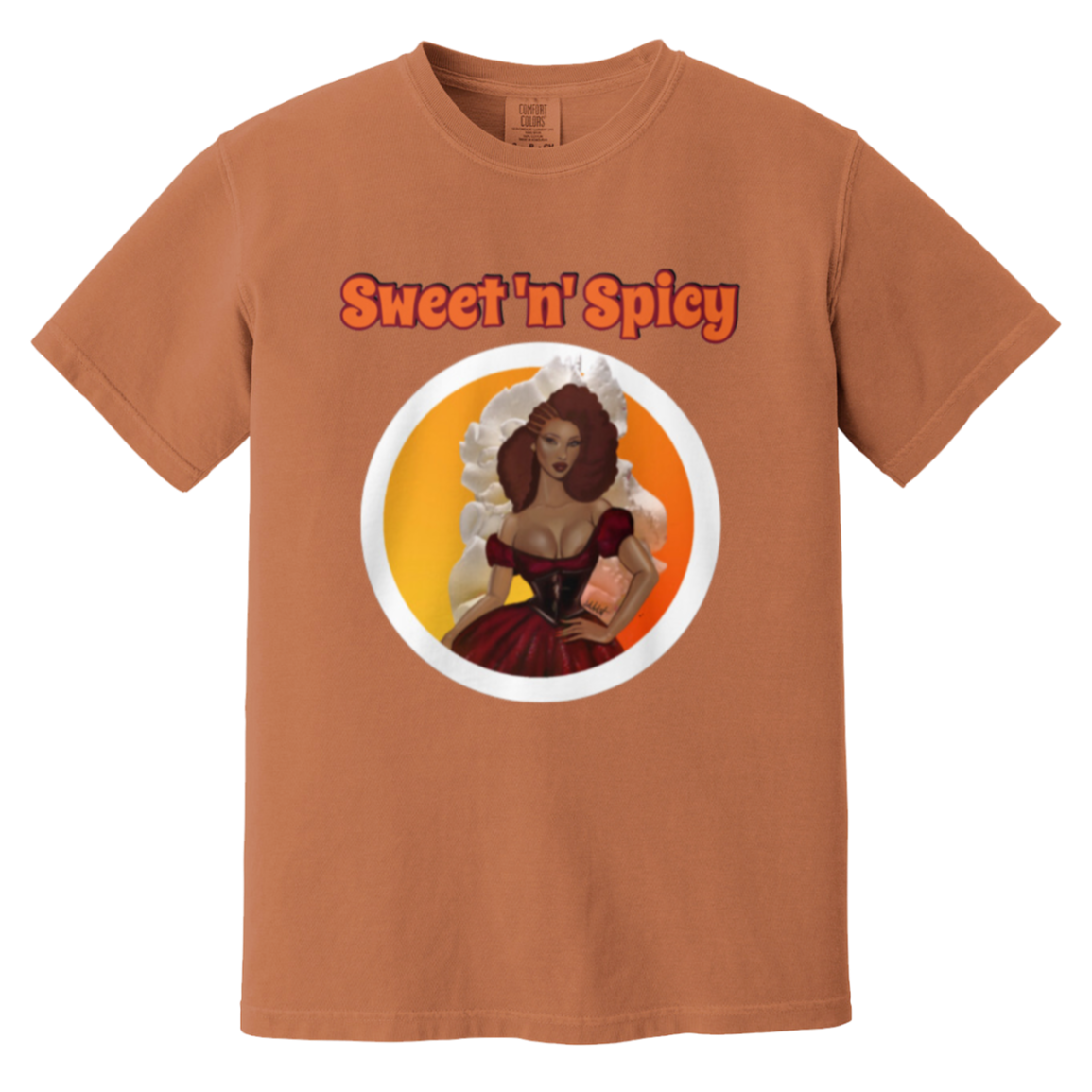 Sweet 'n' Spicy - Comfort Colors 1717 - Yam - exact saved CustomCat production render
