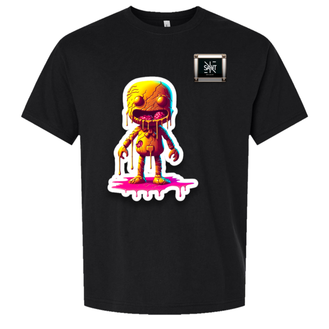 Gingerbread Zombie oversized tee in Black